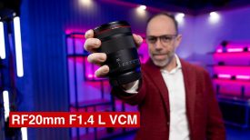The Canon RF20mm F1 4 L VCM Lens